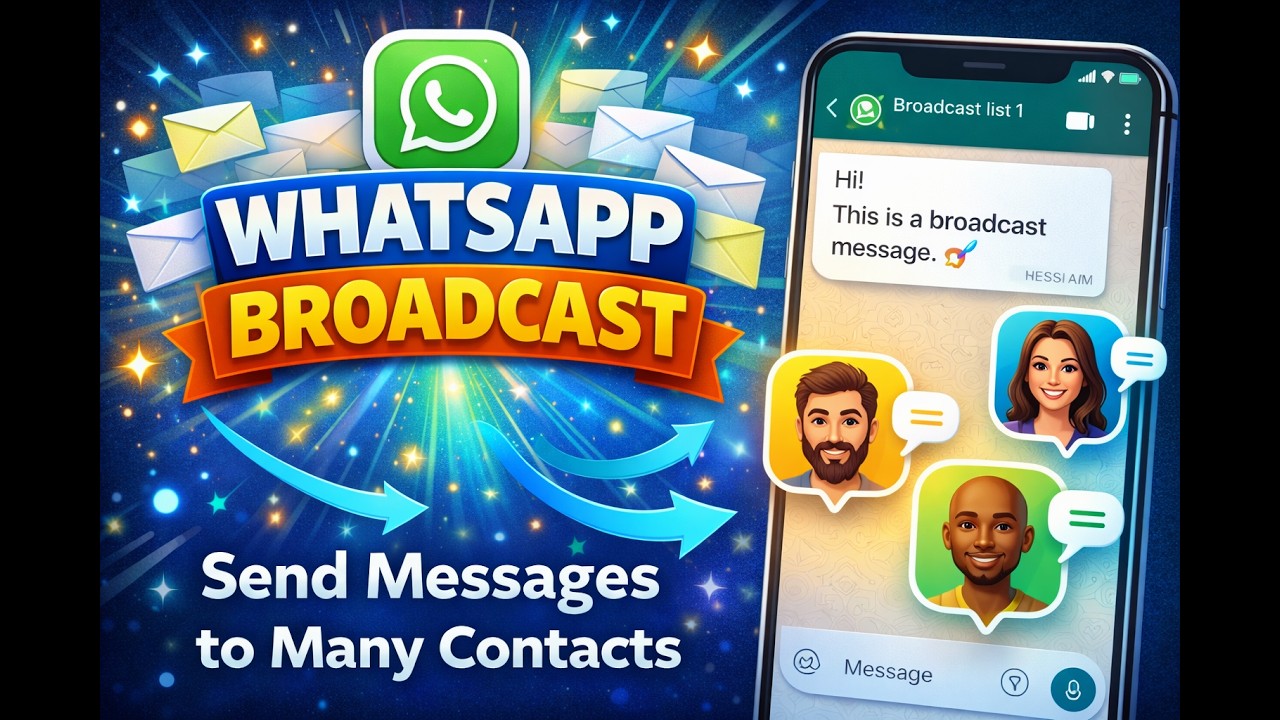 🎥 How to Use WhatsApp Broadcast | Send Messages to Many Contacts at Once with mobile