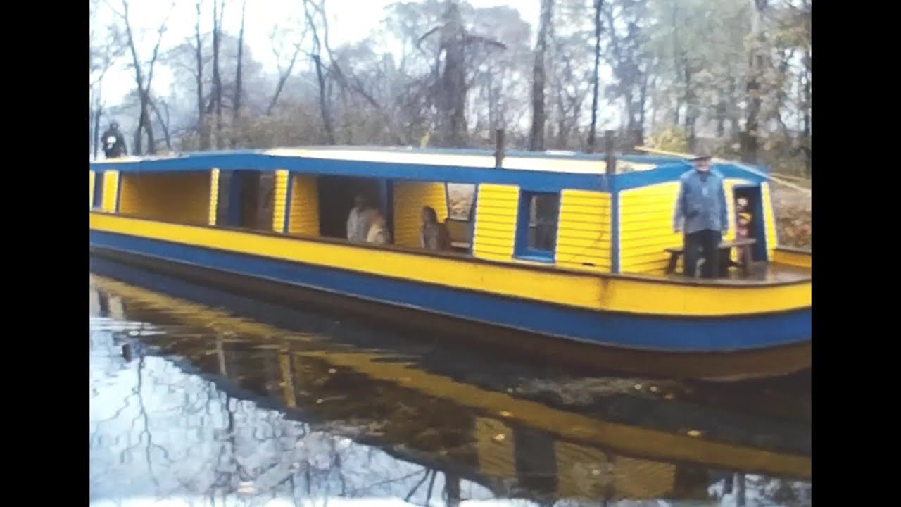 Miami & Erie Canal at Piqua Ohio on the Canal Boat General Harrison Fall 1977 - Great Fall Footage
