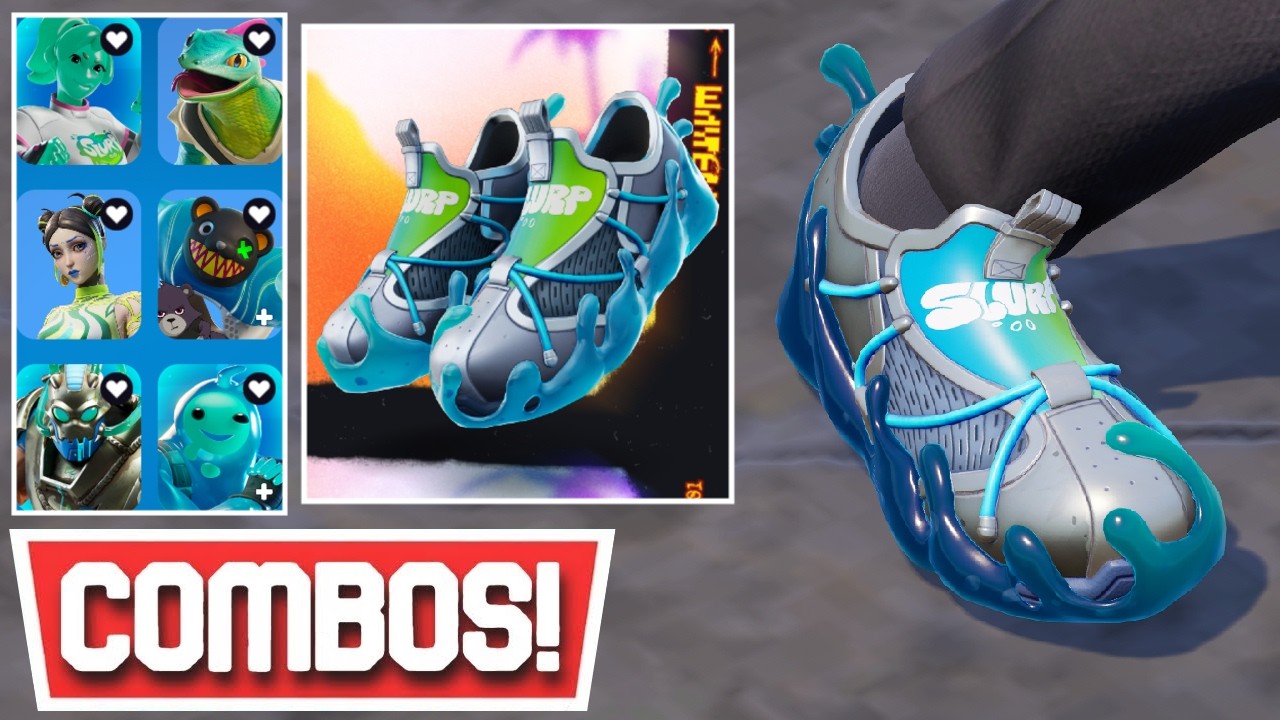 *NEW* BEST SHINY SLURP STEPPERS KICKS COMBOS! | Fortnite