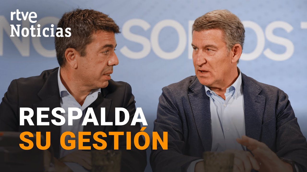 DANA: FEIJÓO apoya a MAZÓN y acusa al GOBIERNO de ABANDONAR a los VALENCIANOS | RTVE Noticias