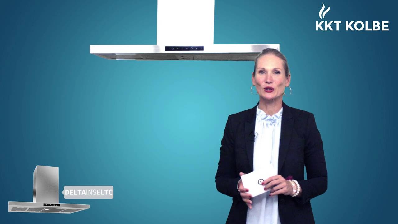 KKT KOLBE Produkt-Check: Inselhaube DELTA INSEL TC mit 800 cbm/h Leistung und LED-Beleuchtung
