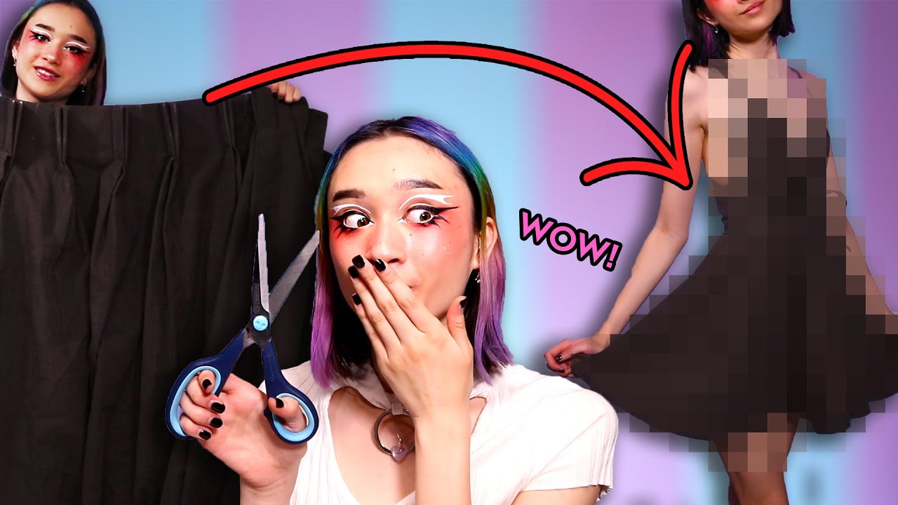 Een MEGA CUTE JURKJE MAKEN van mijn GORDIJN!