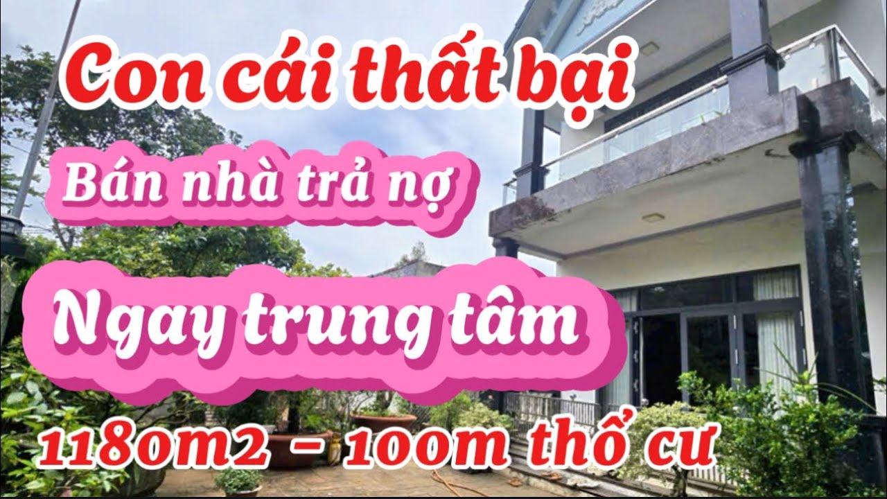 Con cái thất bại cần bán căn nhà vườn liền kề trung tâm Long Khánh. 1180m2 có 100m thổ cư . 