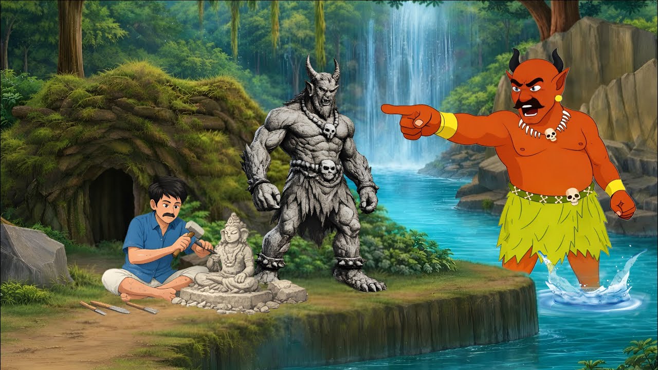 विचित्र मूर्तिकार और दानव का श्राप । Hindi Kahani । Moral Story