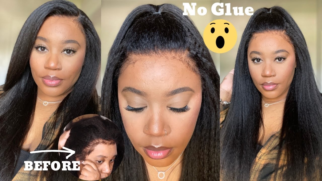 OMG!!! Realistic Natural Edges I No Glue, Clean Hairline I Kinky Straight Hair I Rpghair