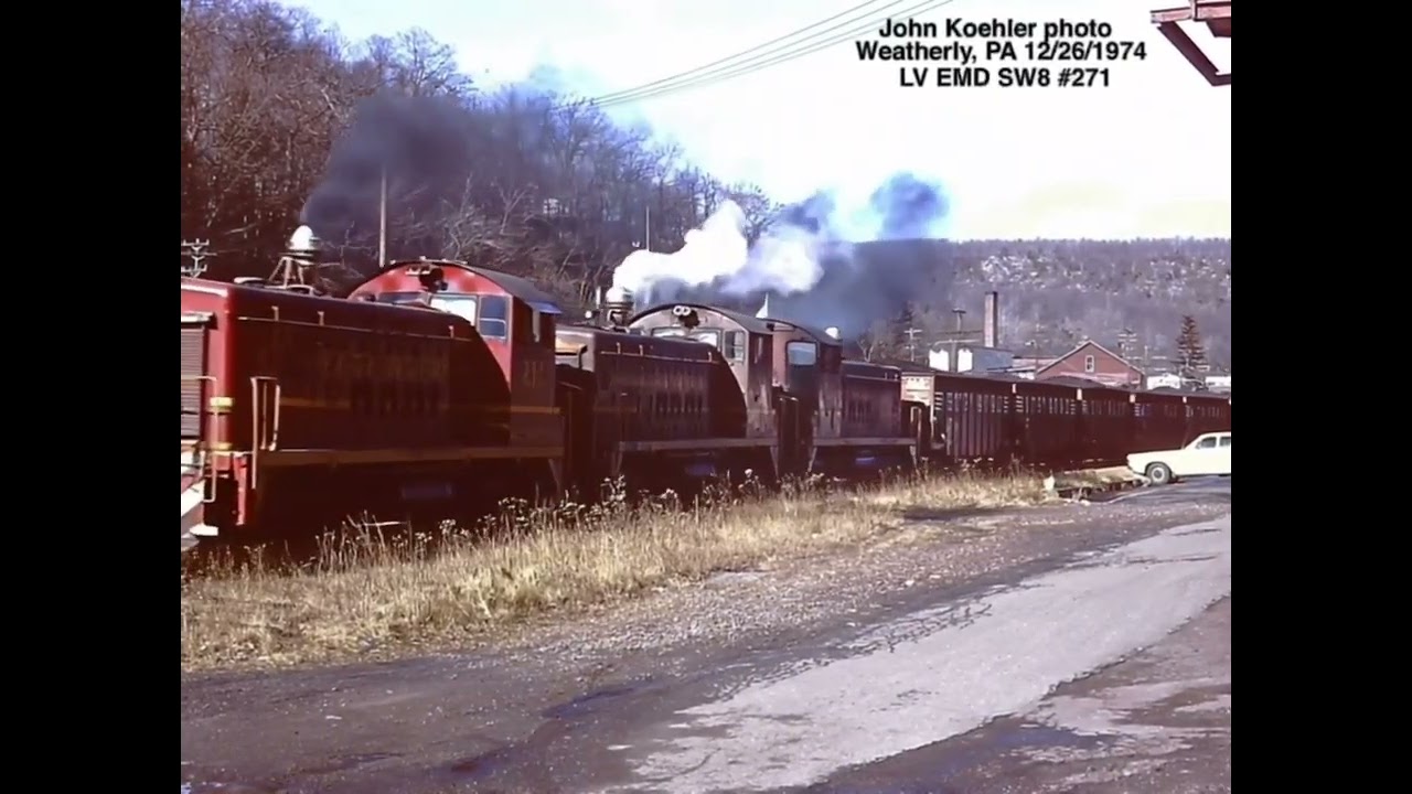 Lehigh Valley Railroad Freight Train comes to Life! AI generated from an old photo! Weatherly PA 