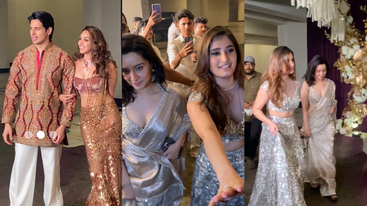 Siddharth Malhotra Kiara Advani Shraddha Kapoor With Rasha Thadani| Manish Malhotra Diwali party