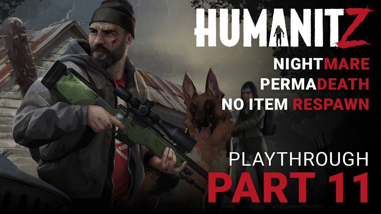 HumanitZ - Part 11 (Nightmare, Permadeath, No loot Respawn) - Near disaster at the Police Station.