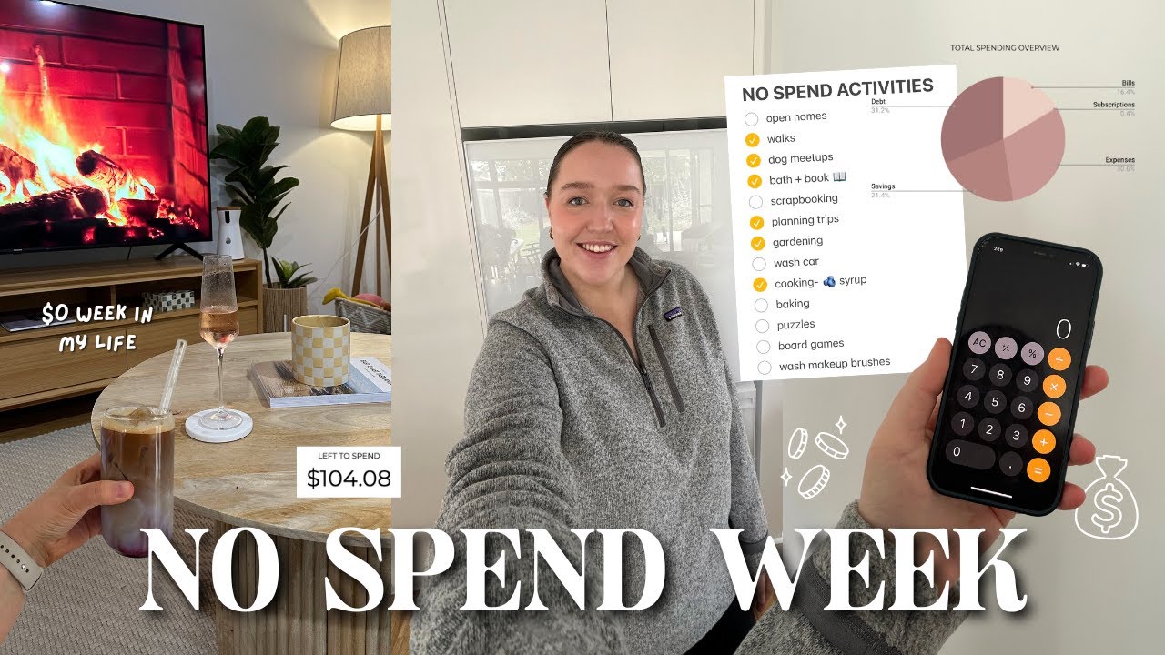 NO SPEND CHALLENGE 💰 a week in my life:  building better habits, money values, no spend activities 💸