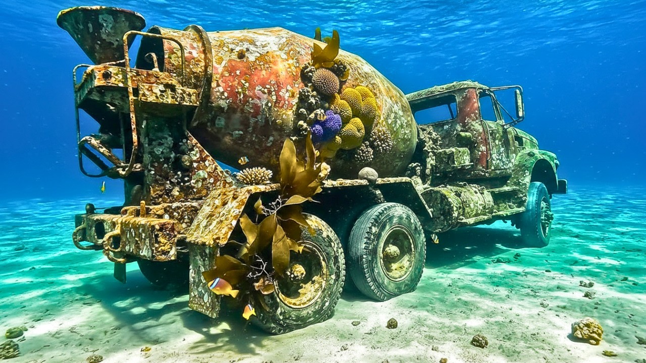 1980s Mack R Cement Mixer Truck Abandoned on the Ocean Floor for Decades, Recovered & Fully Restored