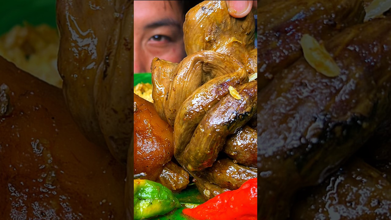Pork intestine🥩& king chilli🌶️.    #kingchilli #eating #pork #mukbang #vawksa