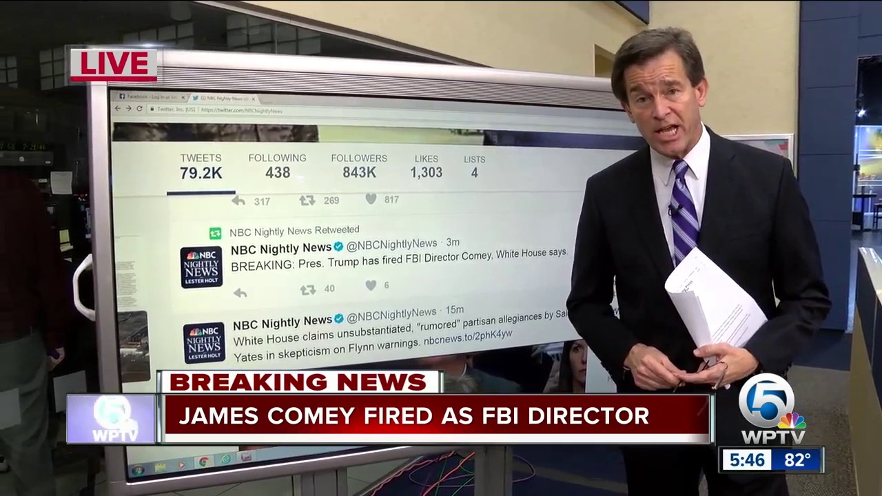 FBI Director James Comey fired by Trump