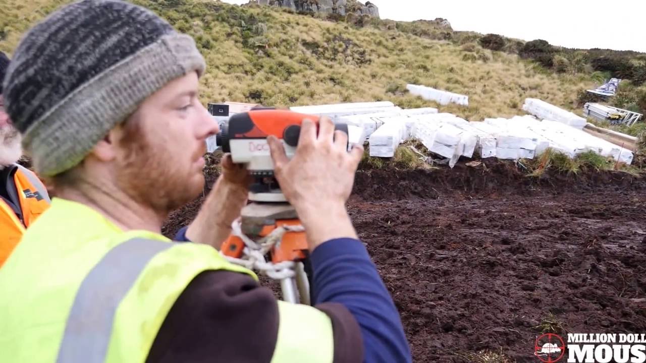 Site levelling - Antipodes Island
