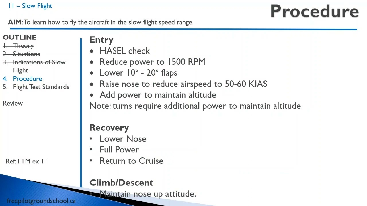 Air Exercise 11 - Slow Flight