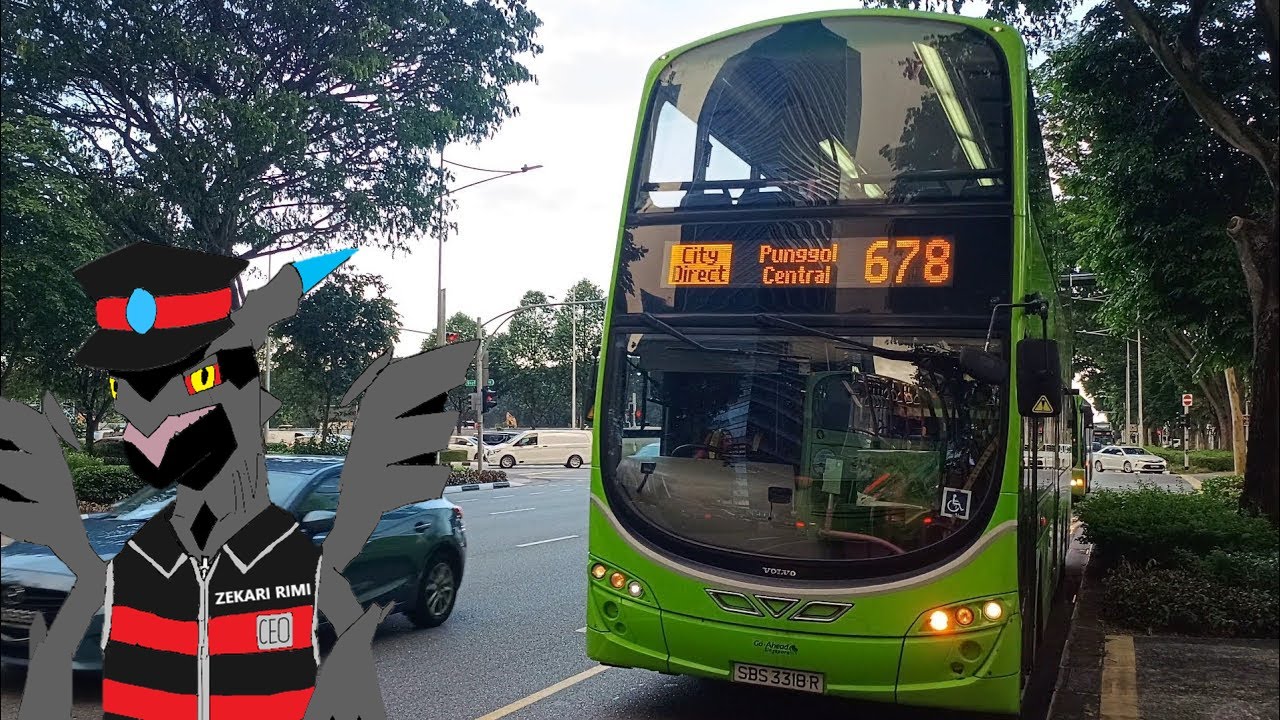 [途中で大雨] 4K対応 全区間前面展望 通勤特急バス SBS3318R 678 (City Direct Bus Service) 都市 F1 → ポンゴル中央, 二階建てバス デビュー 3日目