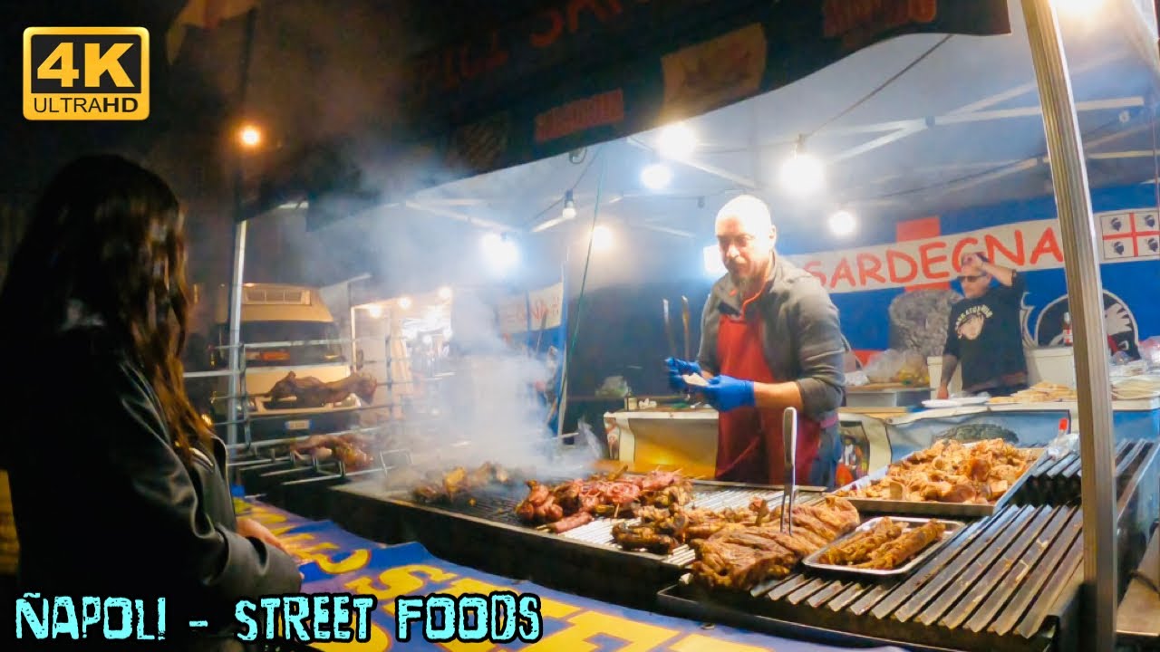 🇮🇹 NAPOLI ITALY, NAPLES STREET FOOD, NightLife in April 2023 |WALKING TOUR  -  4K UHD