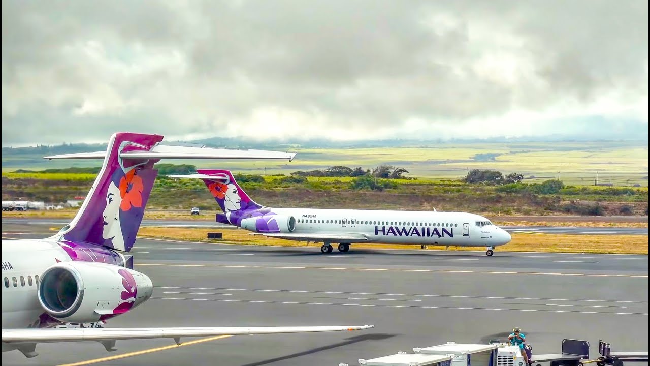 HAWAIIAN AIRLINES  Boeing 717-200 / Kahului to Hilo / 4K Video