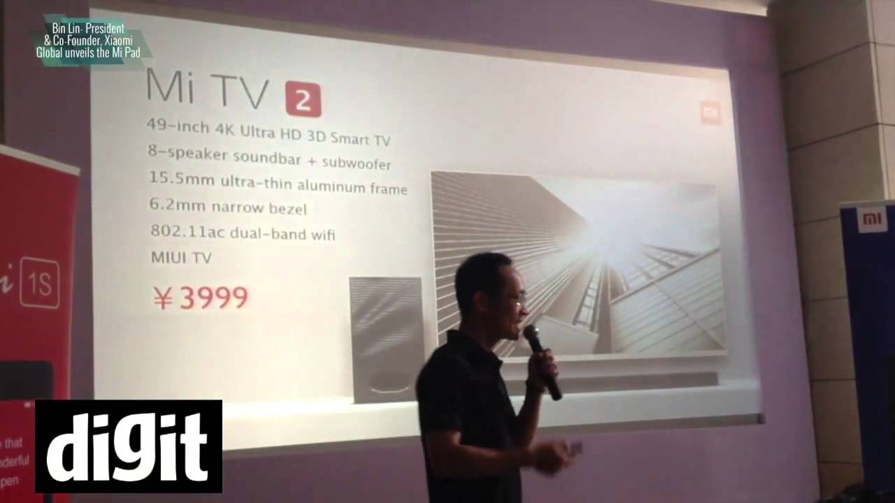 Bin Lin  President & Co Founder,  Xiaomi Global unveils the Mi Pad