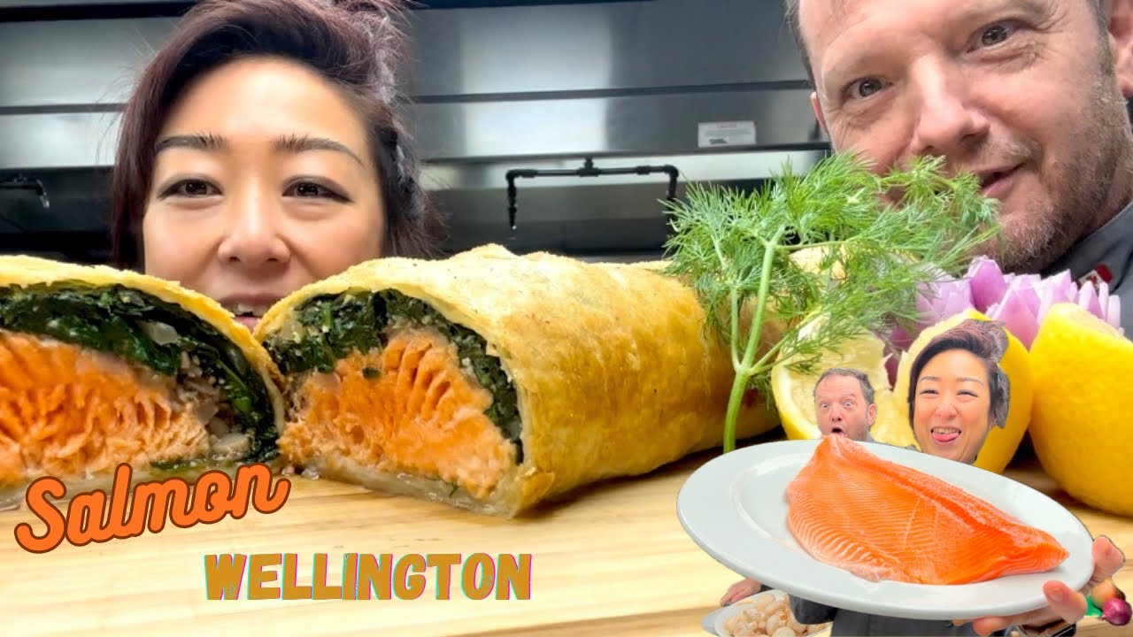 Super flakey salmon Wellington en croute  (easier than beef Wellington)