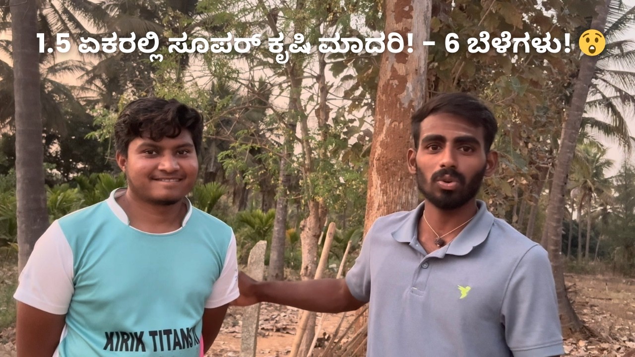 1.5 ಏಕರಲ್ಲಿ 6 ಬೆಳೆಗಳು! 😲🌱 - 1.5 Acre Mixed Farming