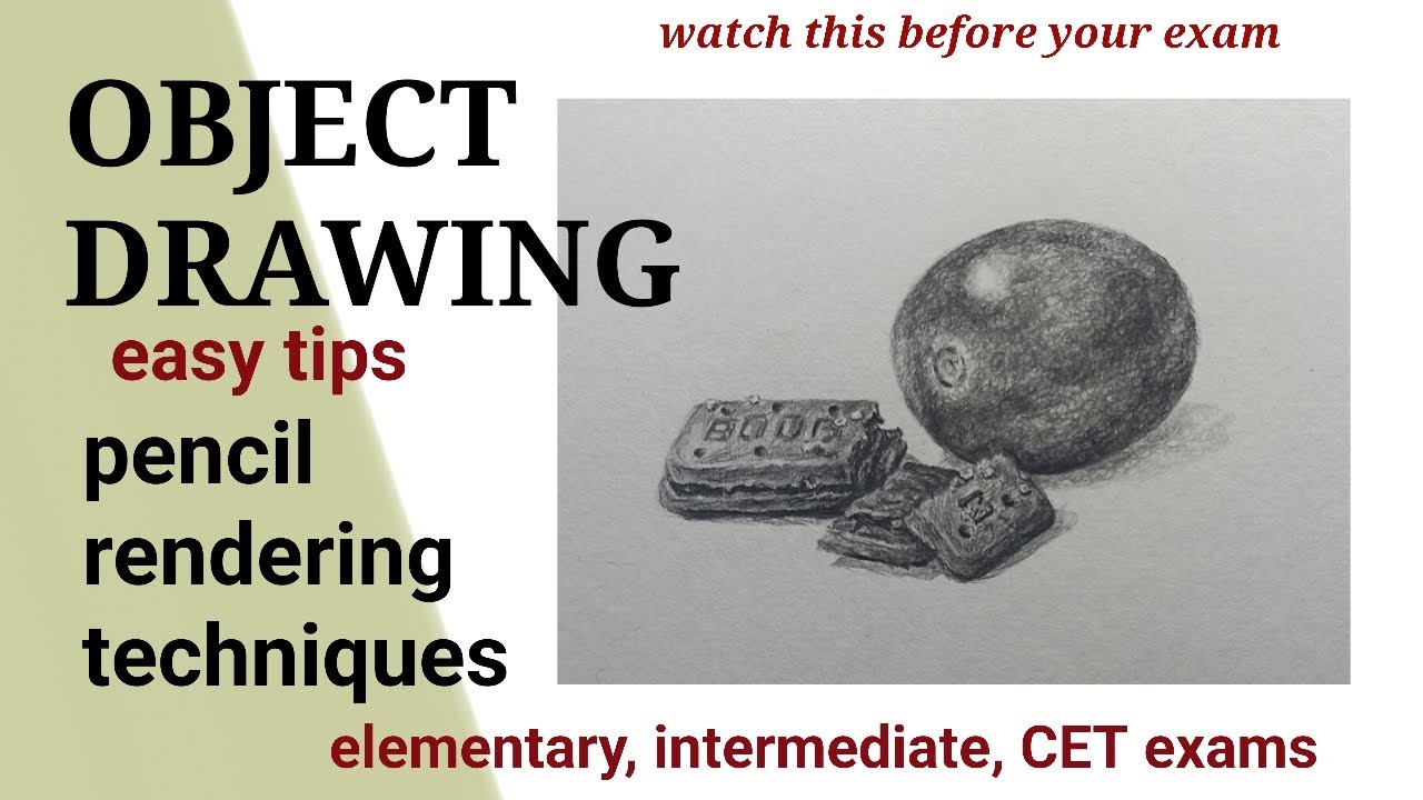 OBJECT DRAWING |Pencil Rendering | For elementary intermediate and CET students