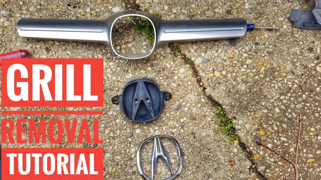 HOW TO REMOVE ACURA TL FRONT GRILL TUTORIAL QUICK AND EASY