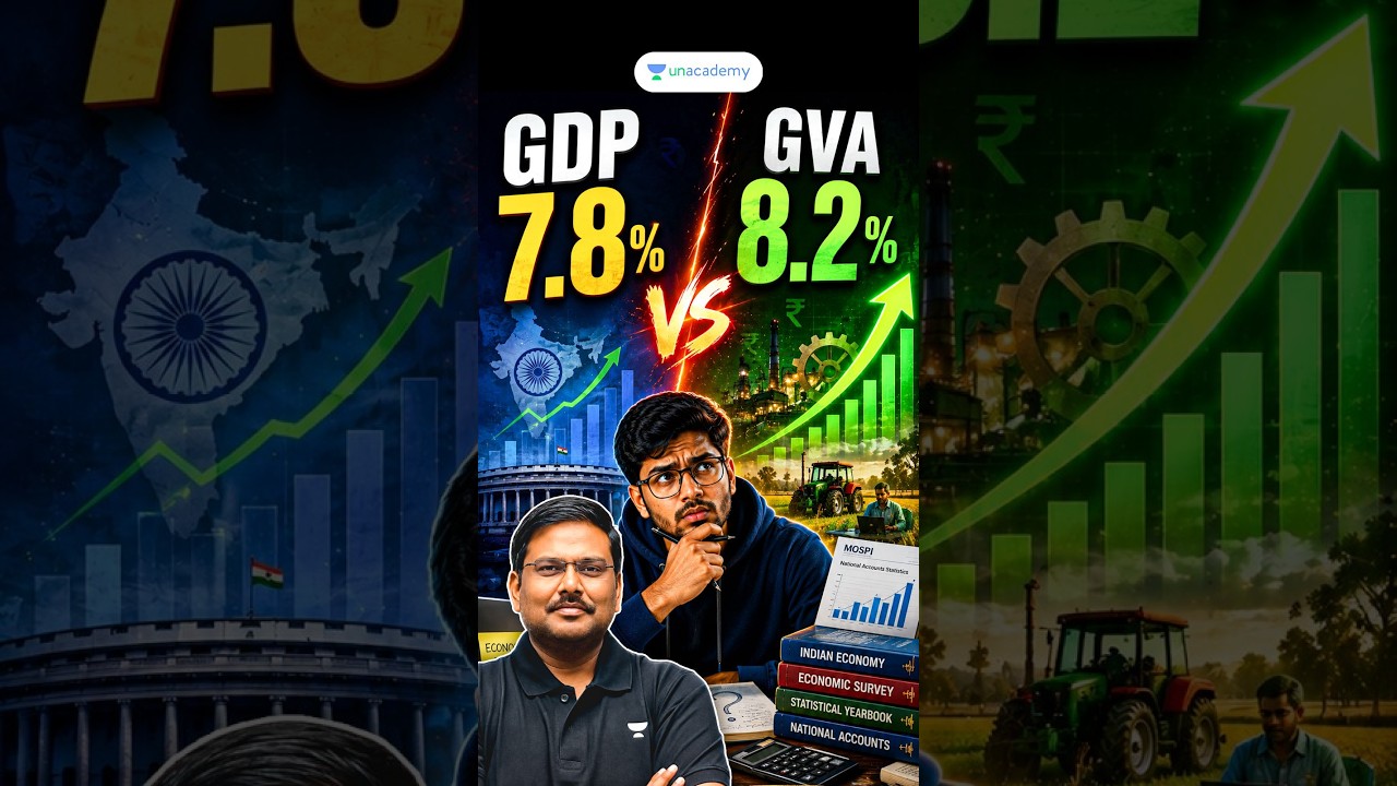India GDP Growth 7.8%! GDP vs GVA | Q1 FY27 | UPSC Current Affairs