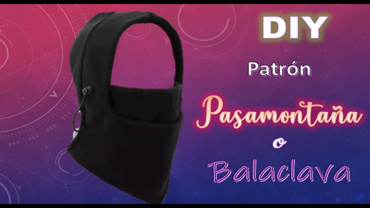 Como hacer Pasamontaña o Balaclava patrón DIY video 1