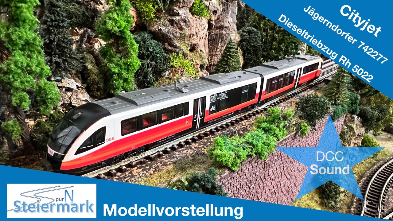 Spur N - Dieseltriebzug Rh 5022 Cityjet / DCC Sound / Jägerndorfer 742277 / Modellvorstellung 1:160
