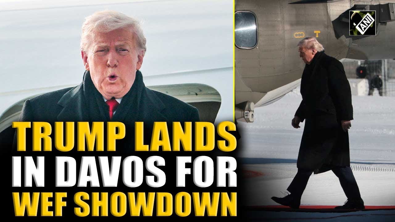 President Trump arrives in Davos to address global elites at World Economic Forum