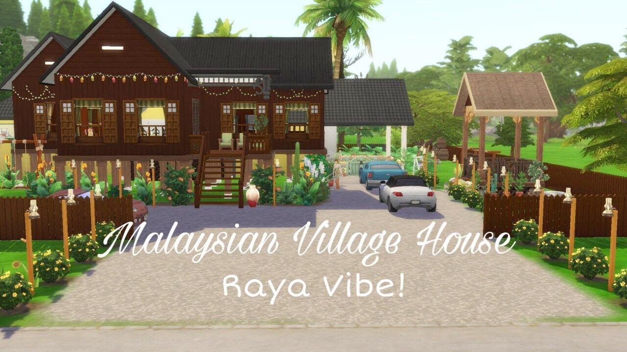 Traditional Malay House with Raya Vibe 🌙 THE SIMS 4 | Stop Motion (No CC)