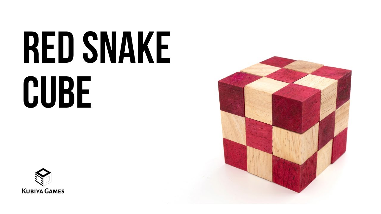 Red Snake Cube Puzzle – Step-by-Step Solution! 🧩🐍🔴