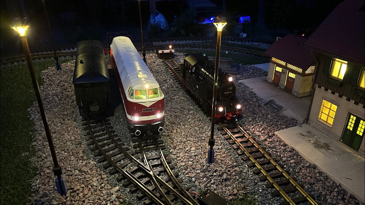 Spur G Gartenbahn Regelspur trifft Meterspur. BR 118 und die Harzballerina auf kleiner Anlage