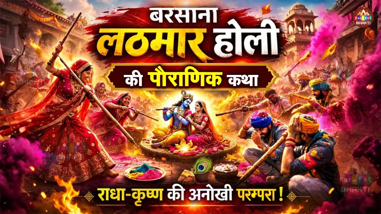 ब्रज की लठमार होली 2026 | राधा-कृष्ण की अद्भुत प्रेम कथा | Barsana Nandgaon Holi Gatha |Holikatha
