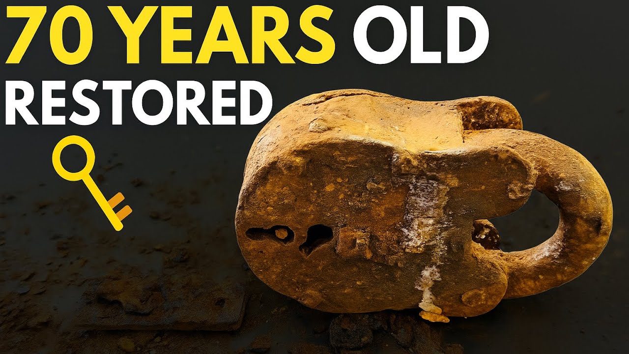 70-Year-Old Rusty Padlock Restoration | Antique Lock Brought Back to Life 