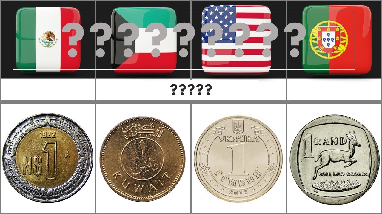 Moedas de diferentes países