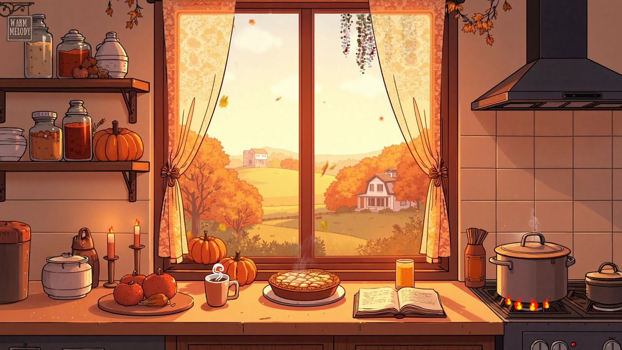 Peaceful Moments of December🍲🥧 Lofi Autumn 🍂Stress relief, Cook, Read a book