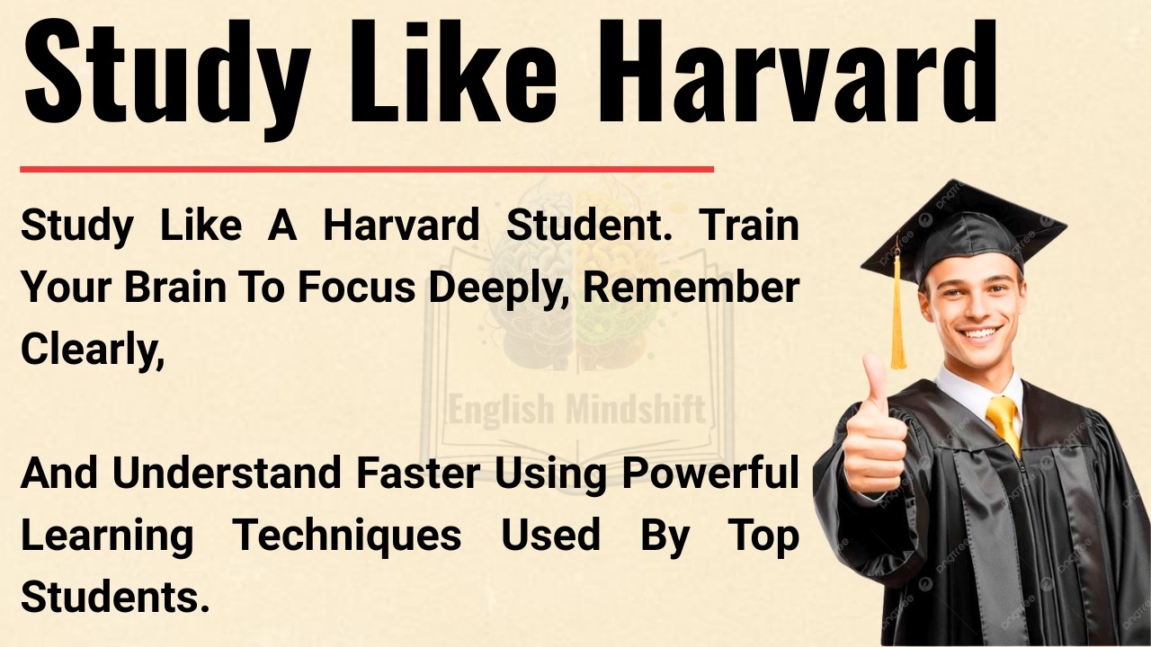 Study Like a Harvard Student 🎓 | Train Your Brain to Learn Faster | English Listening Practice