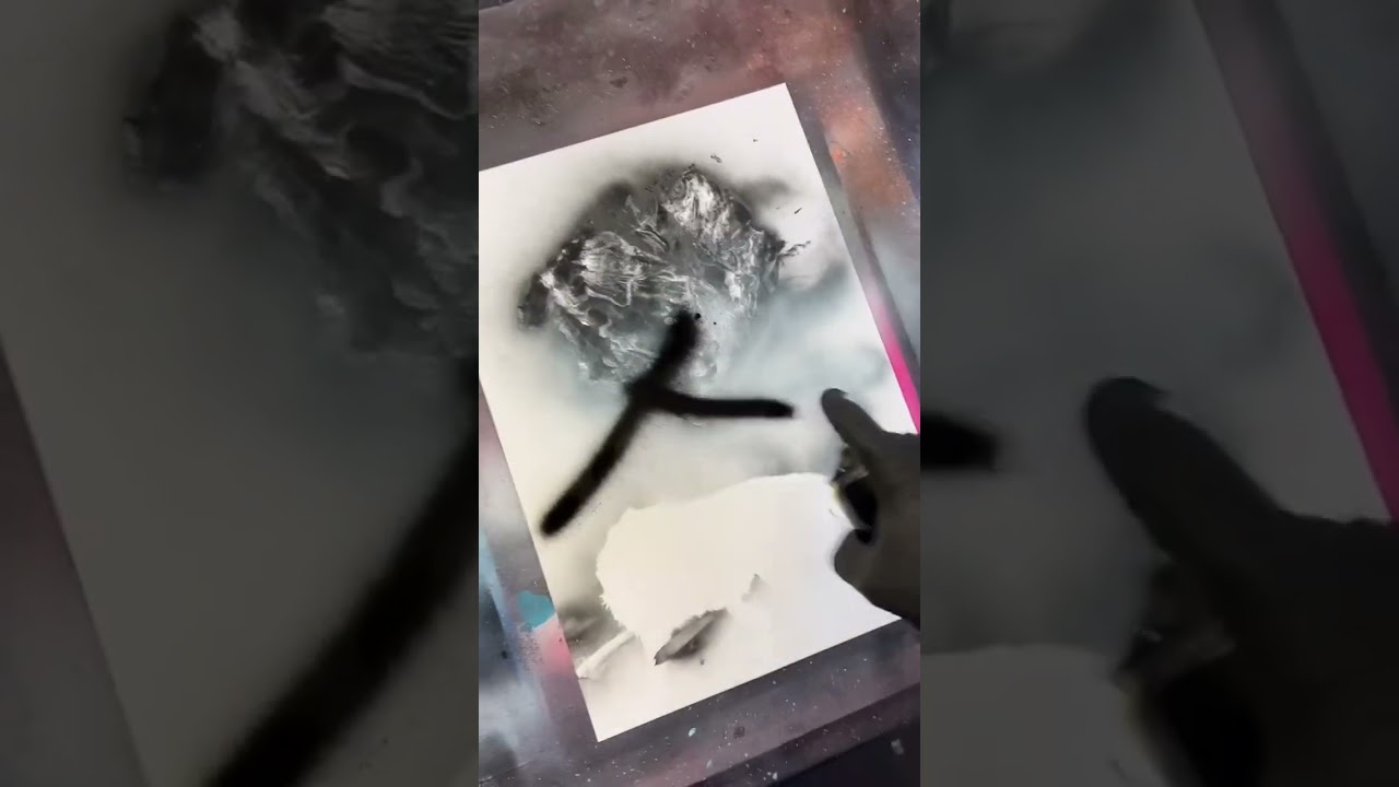 My best wolf painting ever! #custom #spraypaint #art #wolf #mountains #snow