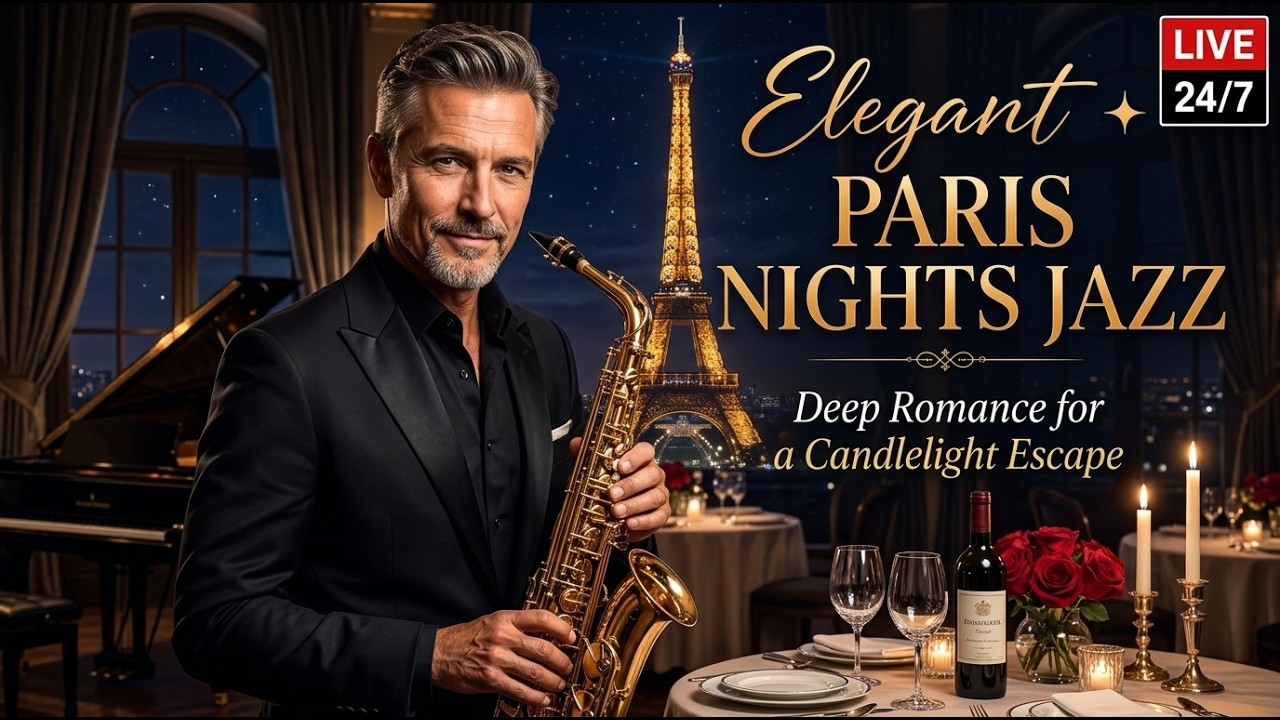 Paris Jazz Escape ✨ Elegant Saxophone Music for Cozy Romance and Luxury Atmosphere
