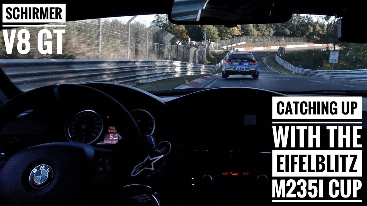 SCHIRMER E92 M3 catching up with EIFELBLITZ M235i Racing Cup | VLN 8 Practice
