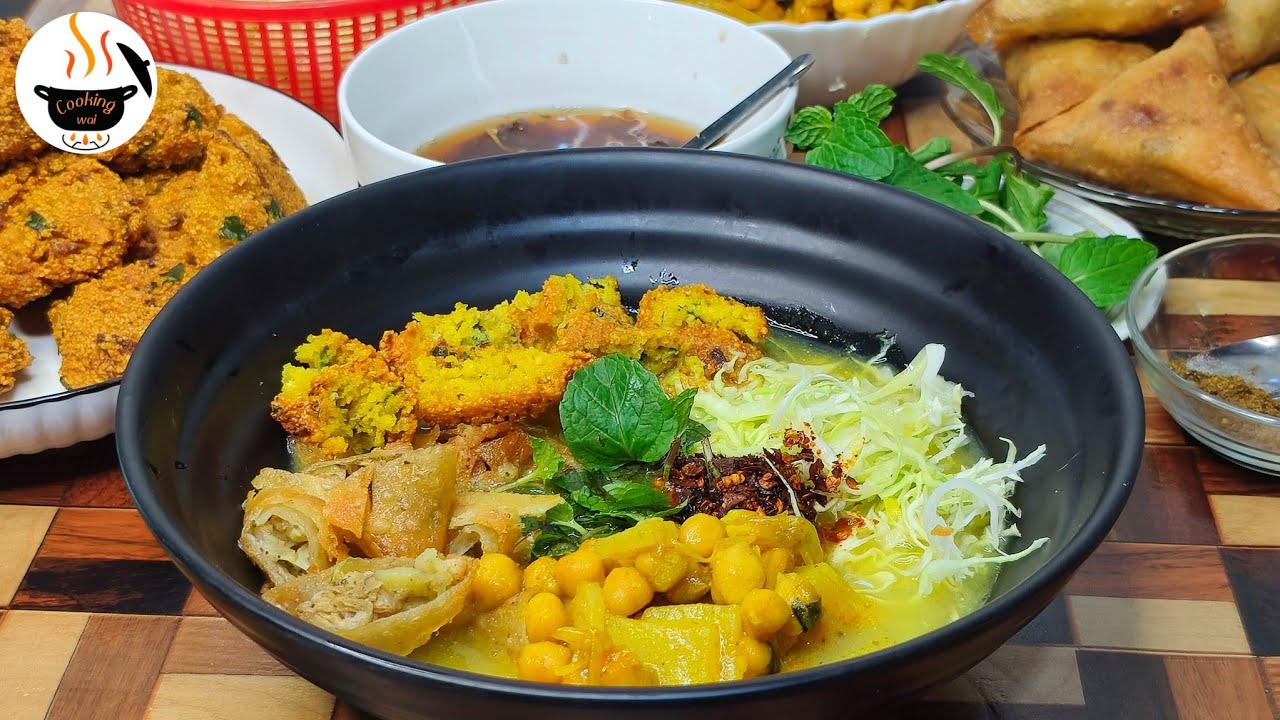 Indian-Style❗️ Samosa Salad with Chickpea Gravy🍲Delicious Recipe