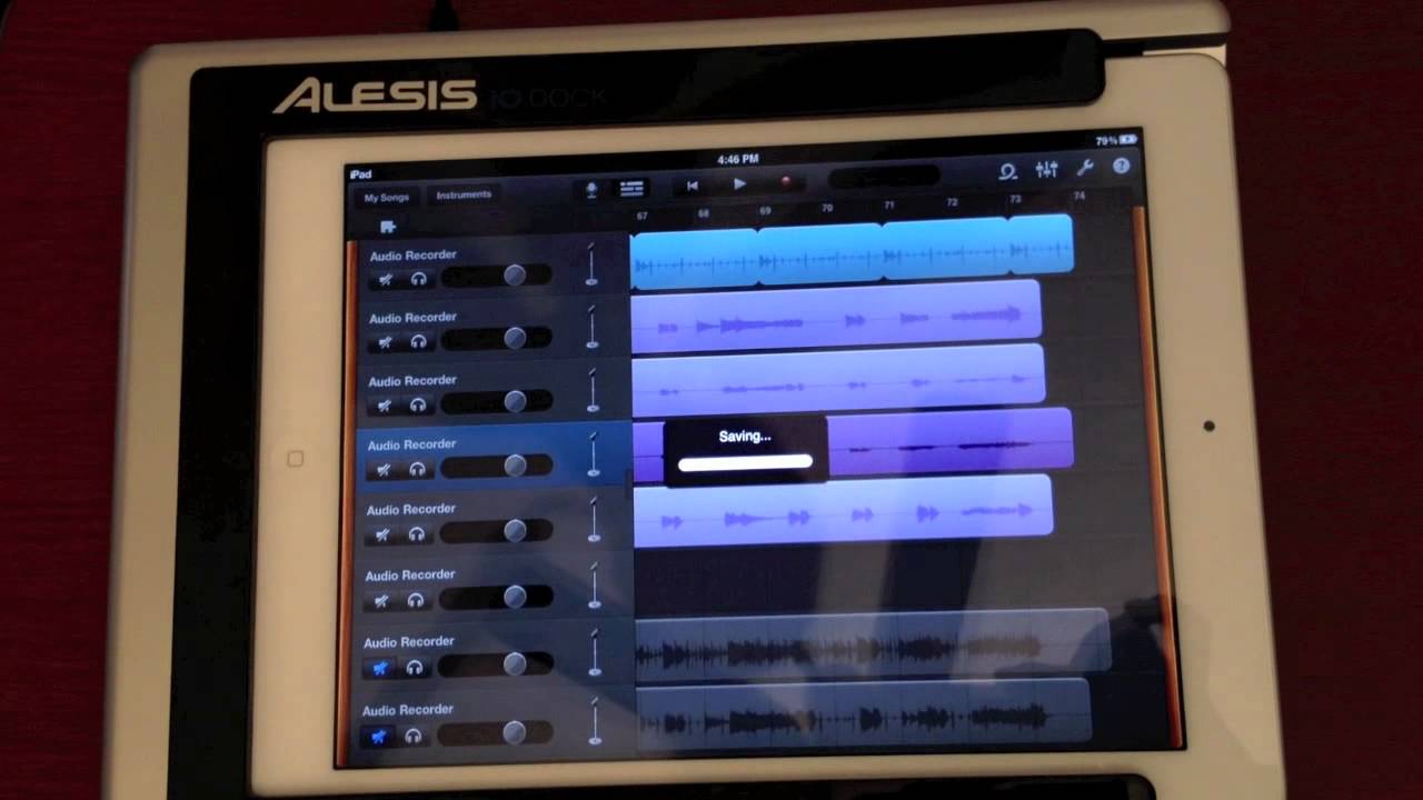 Alesis iO Dock Review Using iPad to Play Tracks Using GarageBand for iPad 2 - Pt. 4