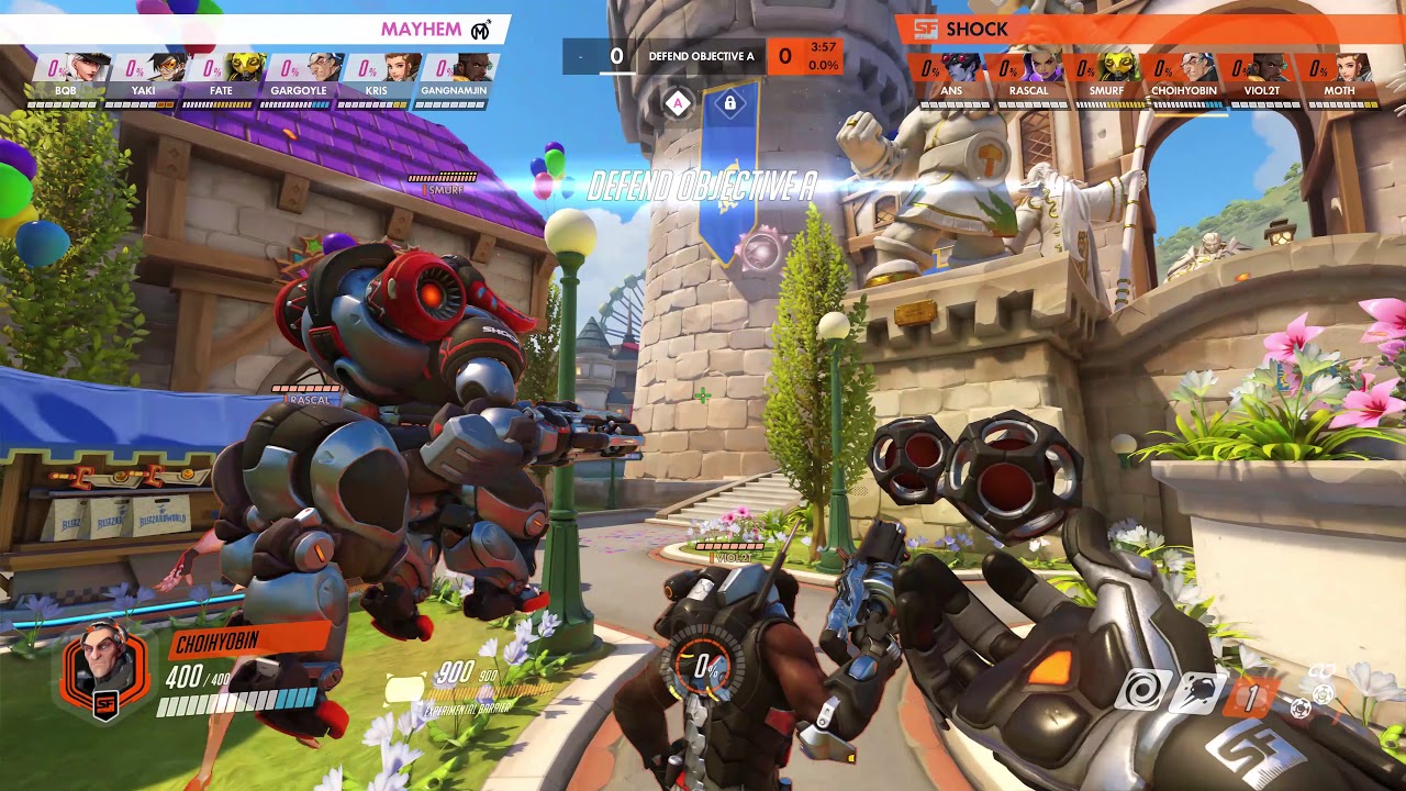 CHOIHYOBIN SIGMA & ORISA POV | Shock vs Mayhem | May Melee Grand Finals | OWL Season 2020