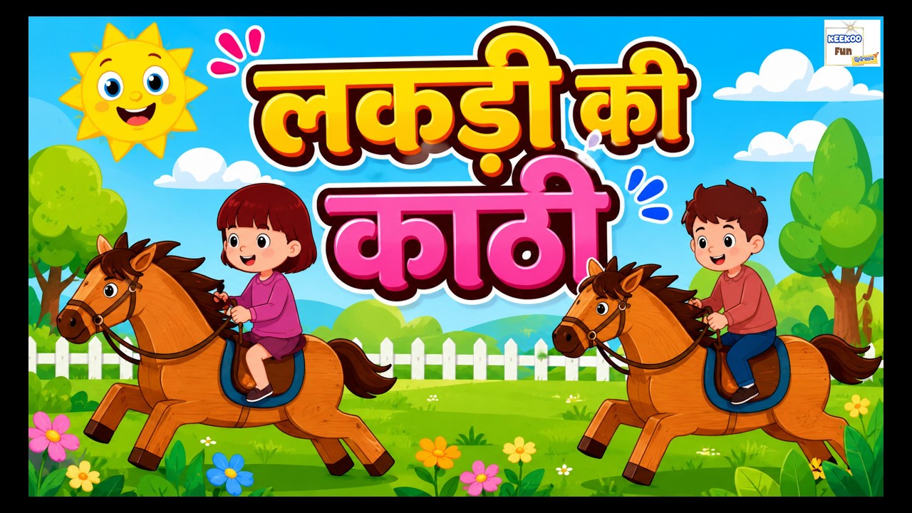 एक लकड़ी की काठी हिंदी बालगीत | Ek Lakdi Ki Kahi Hindi Rhymes | @KeekooFunHindiRhymes For Kids