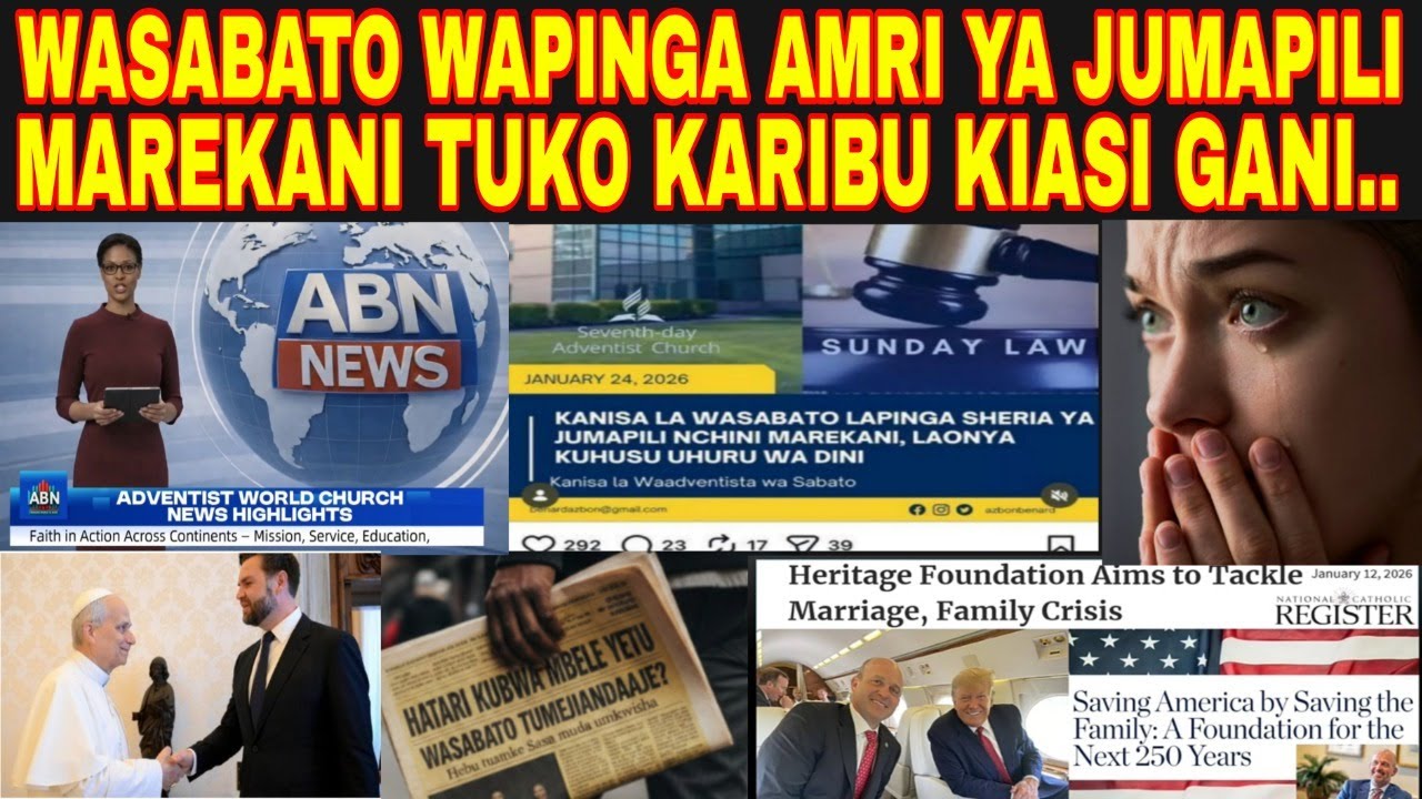 PART TWO: WASABATO MAREKANI WAPINGA AMRI YA JUMAPILI KARIBU KWA MAONI NA NAMNA YA KUJIANDAA