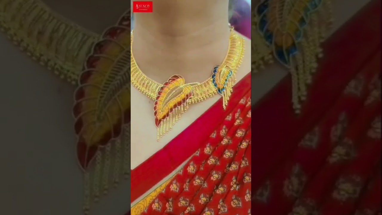 Beautiful Bridal Necklace Collection Senco gold krishnanagar #jewelry #gold #necklacedesign #shorts