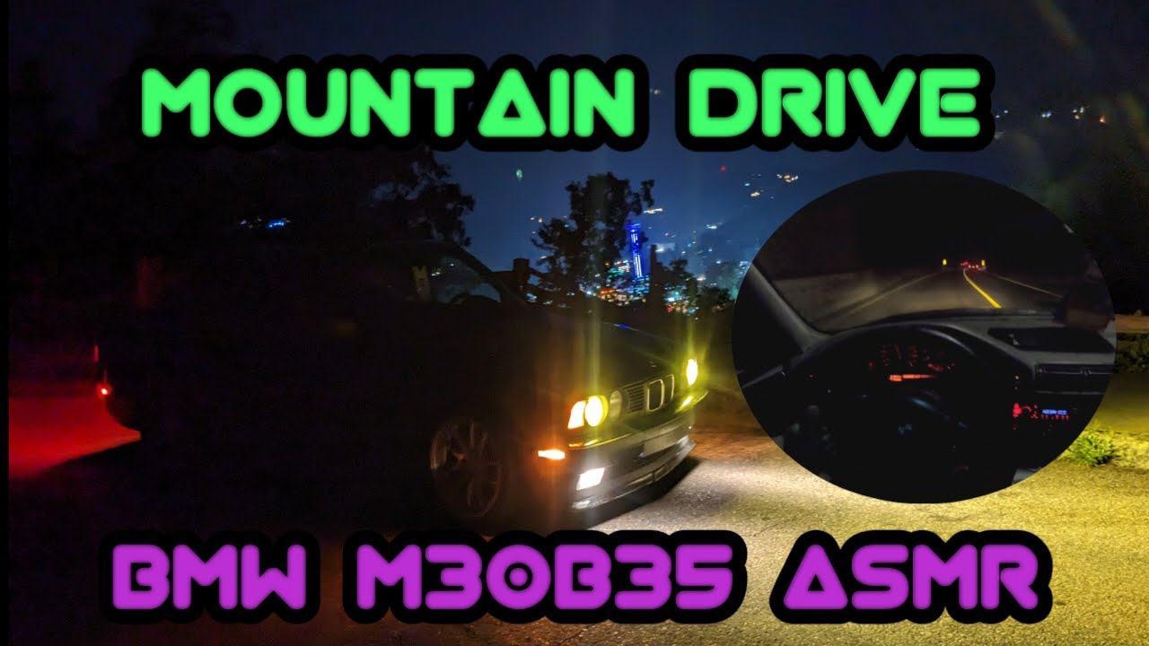 BMW E34 535i | ASMR | Mountain Night Drive | POV + Sound