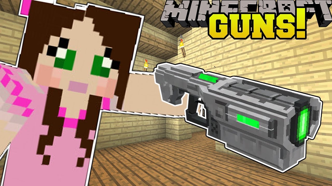 Minecraft: TECH GUNS!! (MISSILE LAUNCHER, ENERGY BLASTER, & SCAR RIFLE!) Mod Showcase