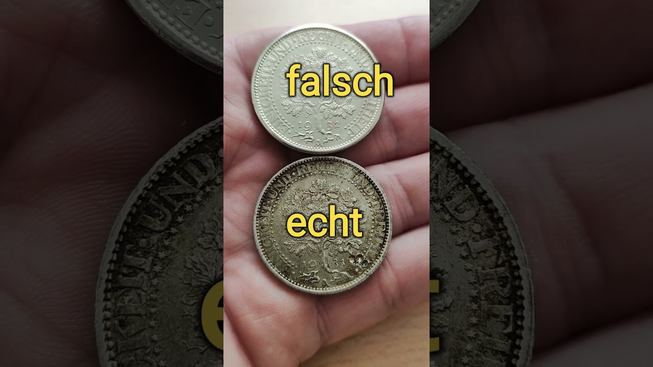 5 Reichsmark echt und falsch #m&uuml;nzen #coins #silver #silber #collection